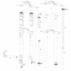 Rock-shox Rock Shox Bagues De Guidage Pour Fourche 35 Mm Boxxer / Domain Dual Crown