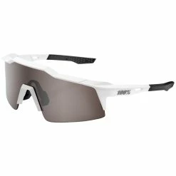 100% Speedcraft SL Matte White Mirror Sunglasses