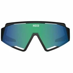 KOO Spectro Matte Black Sunglasses (Green Mirror Lens) -Vélos Remise Black203 9