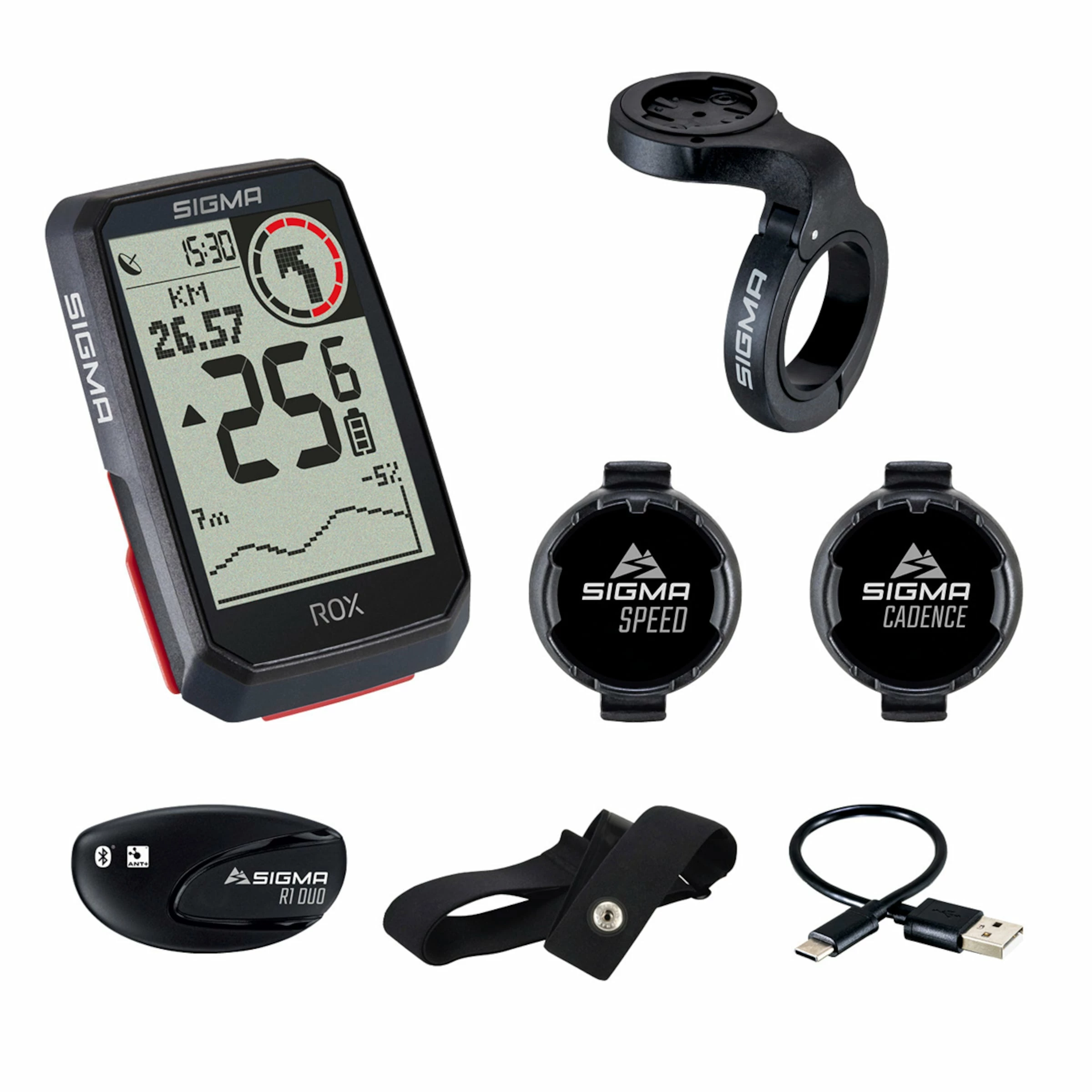SIGMA ROX 4.0 Compteur GPS Vélo SET CAPTEURS 3 SIGMA ROX 4.0 Compteur GPS Vélo SET CAPTEURS