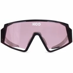 KOO Spectro Black Sunglasses (Photochromic Pink Lens) -Vélos Remise SPECTRO BLACK PH FRONT