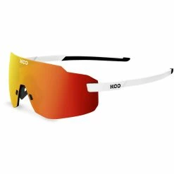 KOO Supernova White Sunglasses (Red Mirror Lens)