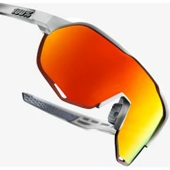 Lunettes De Soleil 100% S2 Soft Tact (blanches, Verres Miroir Rouges) -Vélos Remise White204